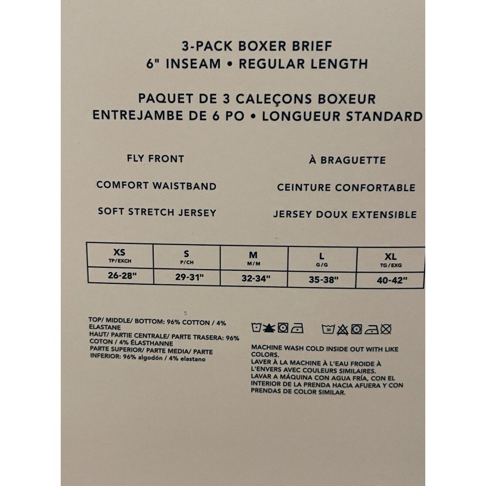 American Eagle Boxer‎ Briefs Mens XS Black Flex 3 Pack - Picture 2 of 2